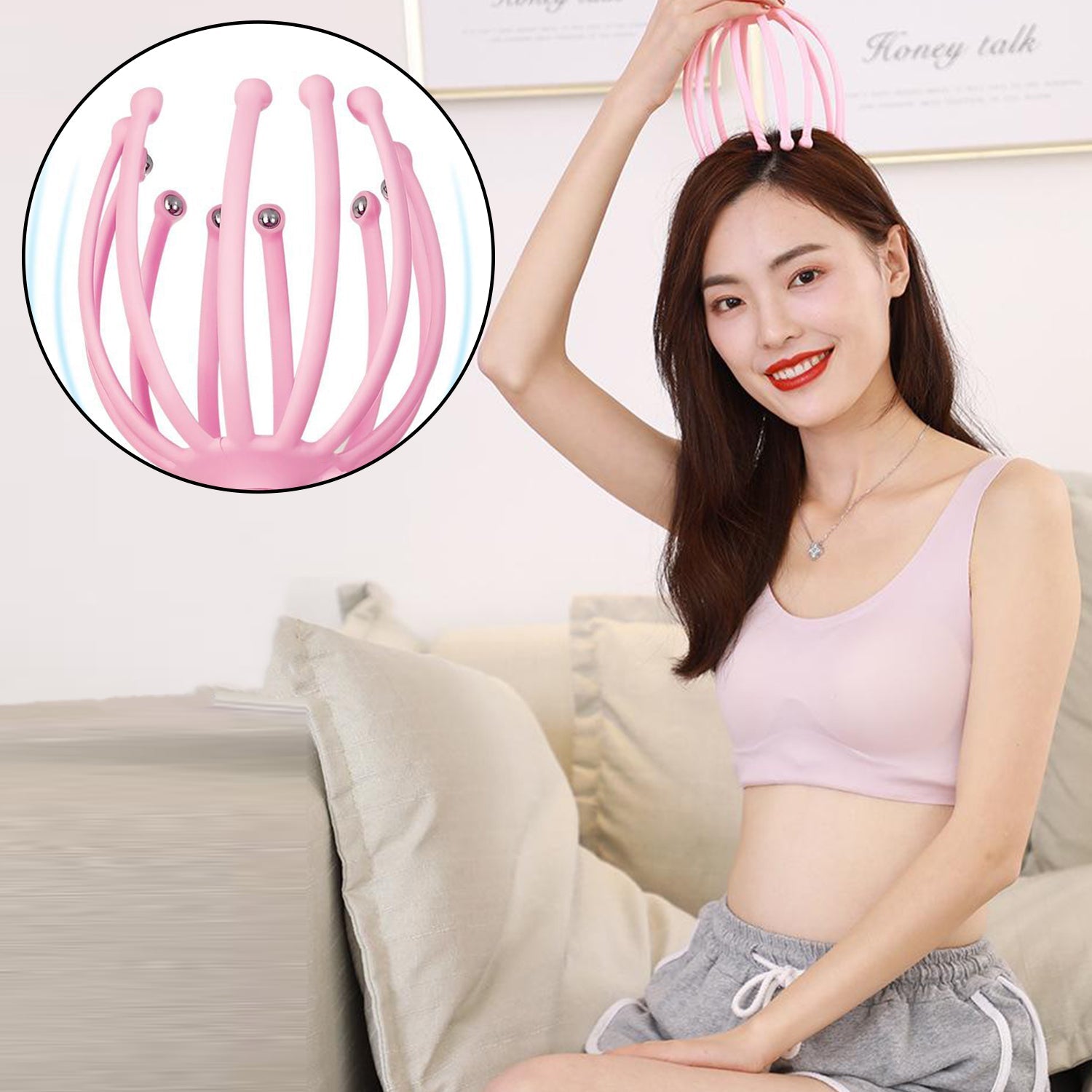 6098 Octopus Stress Relief Therapeutic  Scalp Massager 6098 Octopus Stress Relief Therapeutic  Scalp Massager